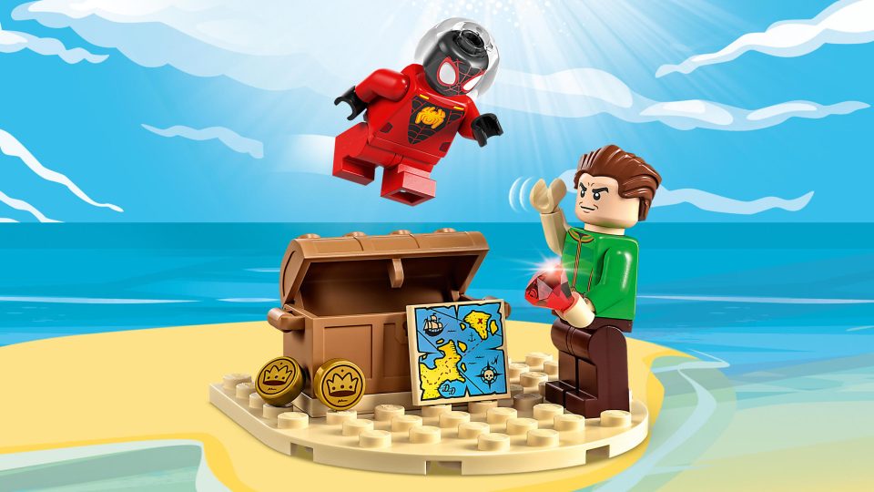 Miles Morales and Sandman Minfigures from 10790 Team Spidey at Green Goblins Lighthouse