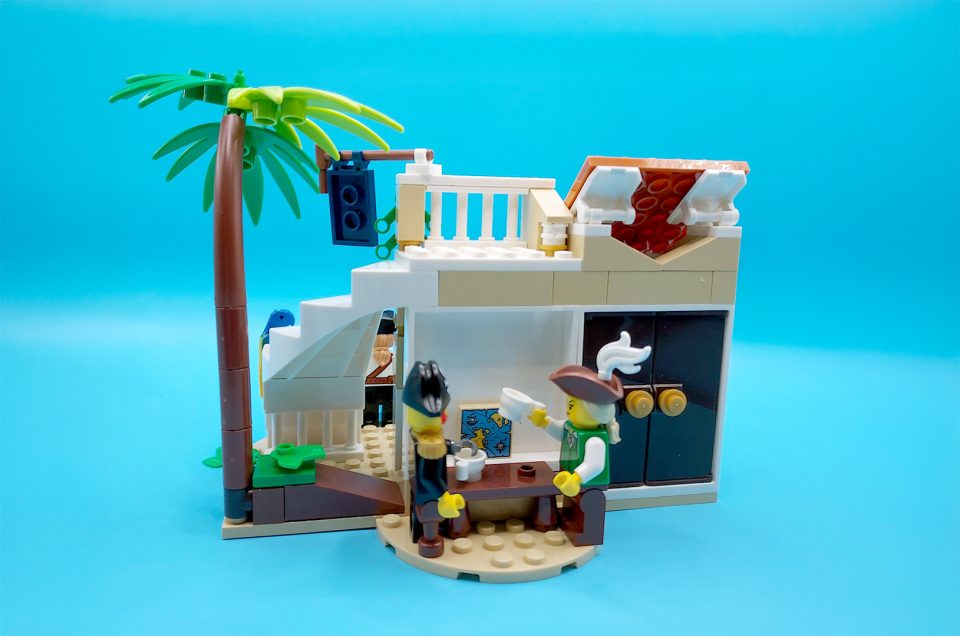 Rear of physical LEGO build of "José’s Inn" by Siroco