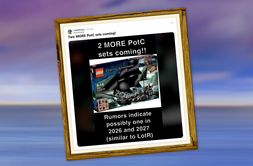 XelaOrdnajela 2026 LEGO Pirates of the Caribbean Rumour posted on Reddit
