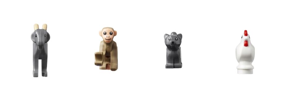 Animals included with "Privateer Frigate Fortuna" by BrickPerfection