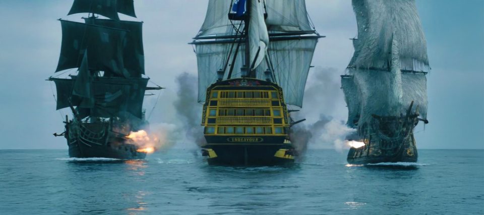 The Black Pearl, HMS Endeavor and The Flying Dutchman