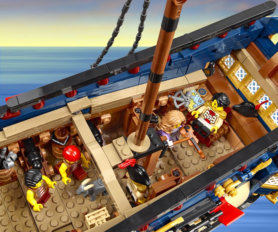 Click here to enlarge image Minifigures in the lower deck of "Privateer Frigate Fortuna" by BrickPerfection