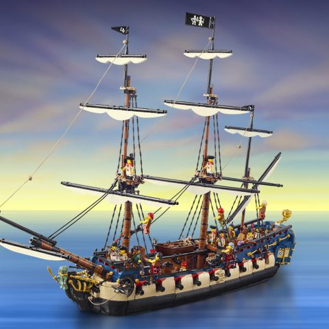 BrickLink Designer Program: Crowdfunding for Privateer Frigate Fortuna by Brick Perfection