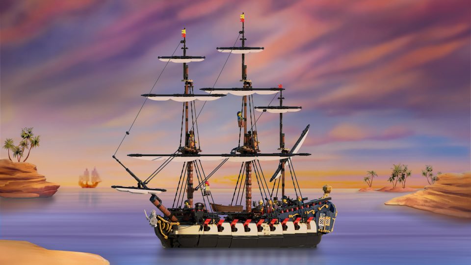 BrickLink Designer Program: Crowdfunding for Privateer Frigate Fortuna by Brick Perfection