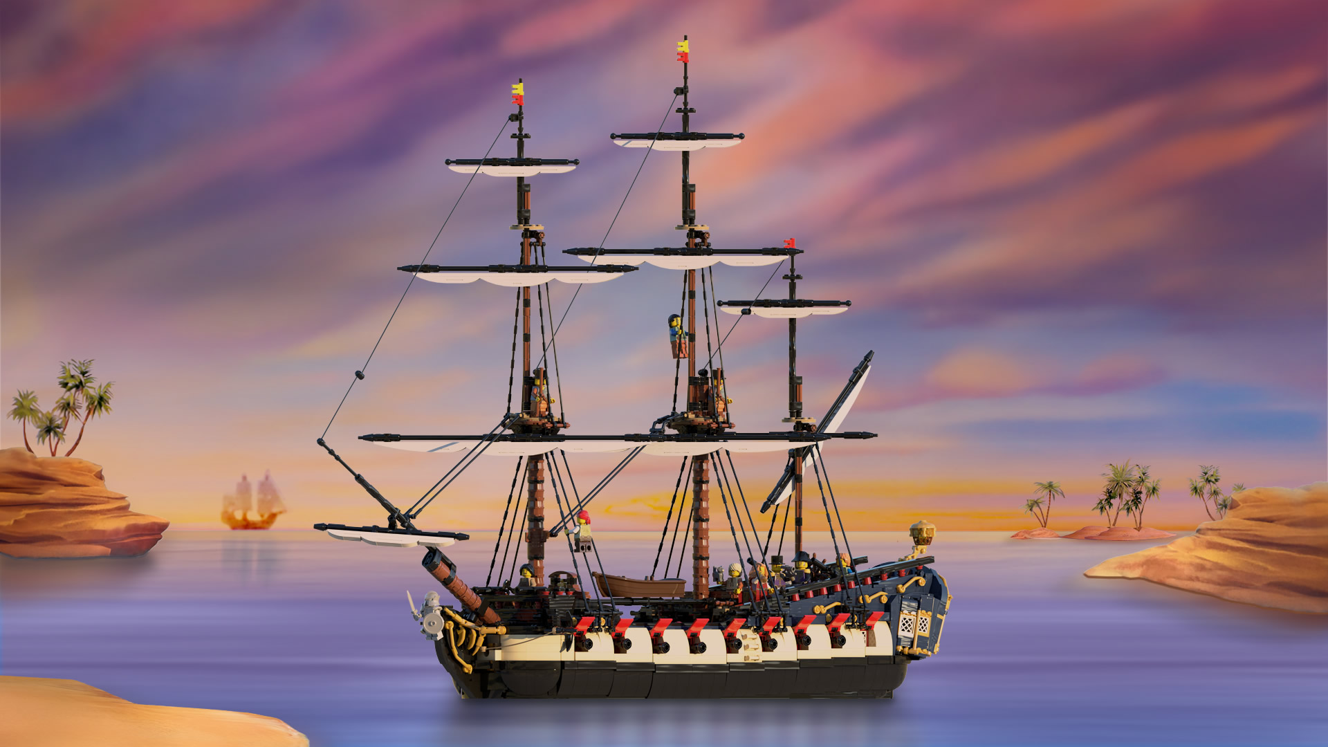 BrickLink Designer Program: Crowdfunding for Privateer Frigate Fortuna by Brick Perfection