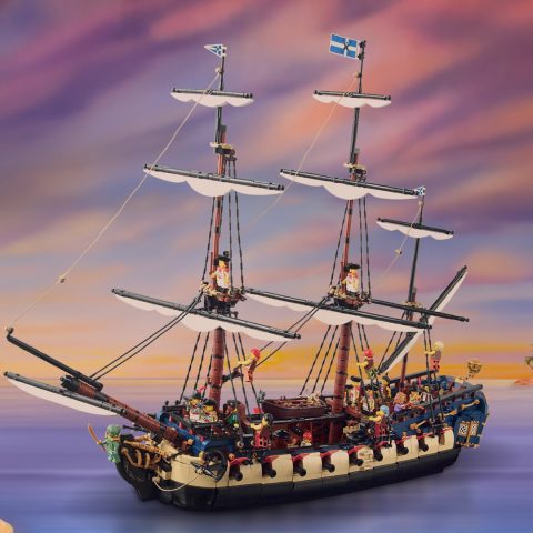 BrickLink Designer Program: Crowdfunding for Privateer Frigate Fortuna by Brick Perfection