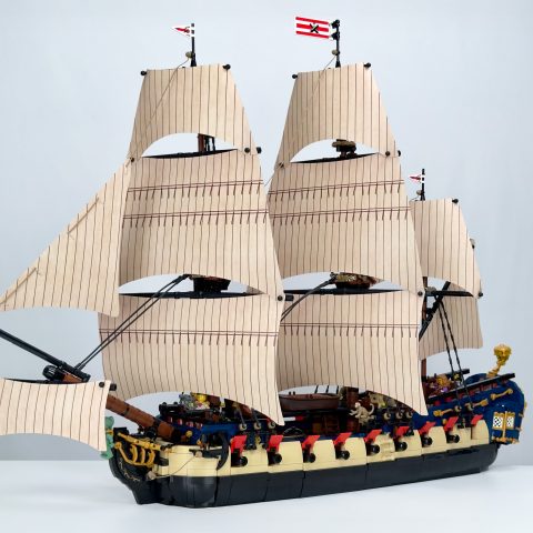 Sailed  version of “Privateer Frigate Fortuna” by BrickPerfection