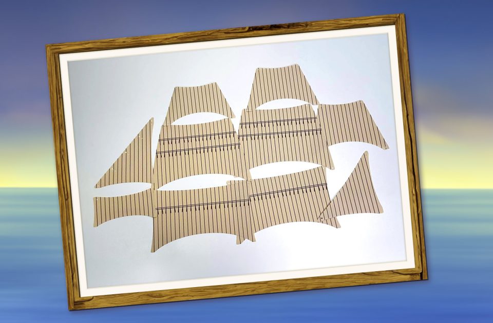 Click here to enlarge image Fabric Sails for 910059 Privateer Frigate Fortuna by BrickStickerShop