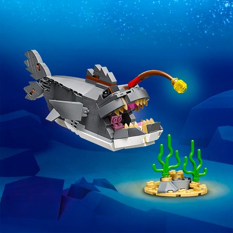 Angler fish build from LEGO Creator 31381 Fierce Shark with a Treasure Chest