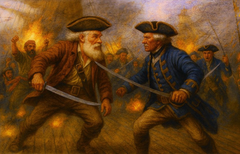 Privateer Benjamin Hornigold attacks an enemy nation's ship