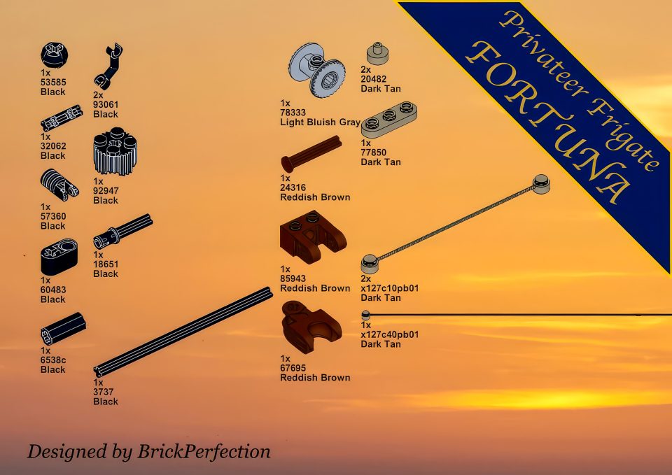Page 2 of crane Instructions for 910059 Privateer Frigate Fortuna by Brick Perfection