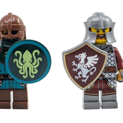 Kraken Warriors and Griffin Knight Minifigures from 21358 Vending Machine