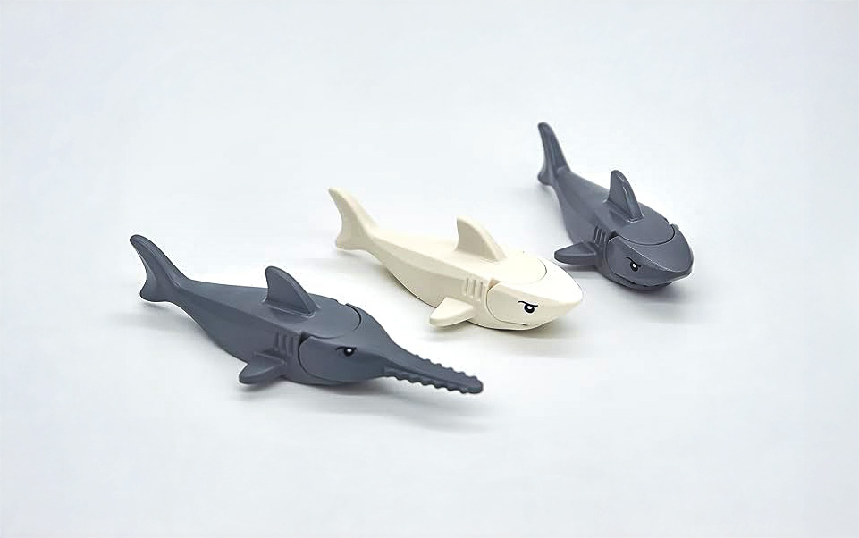 Click here to enlarge image Assortment of modern LEGO Sharks