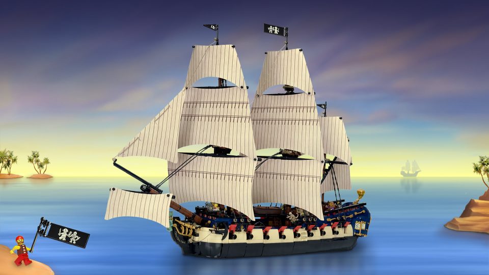 Click here to enlarge image "Privateer Frigate Fortuna" with fabric sails