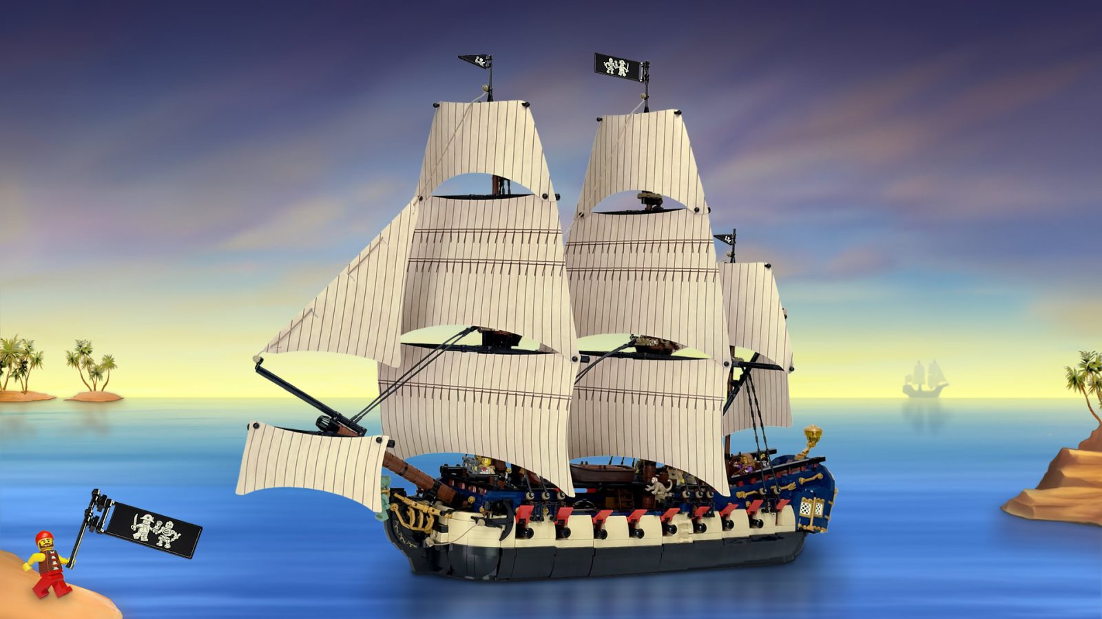 Privateer Frigate Fortuna by Brick Perfection - Crowdfunding with fabric sails