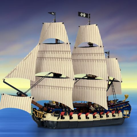 Privateer Frigate Fortuna by Brick Perfection – Crowdfunding with fabric sails