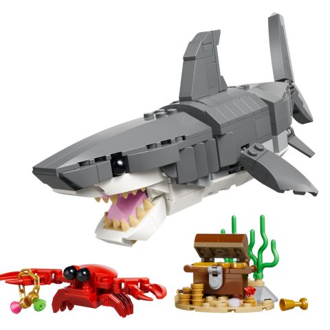 Shark and crab from 31088 Creator 3 in 1 Pirate Ship – Fierce Shark with a Treasure Chest
