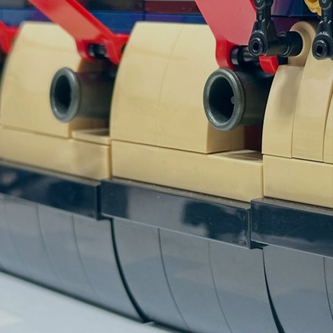 Fortuna’s broadside armed with shooting cannons