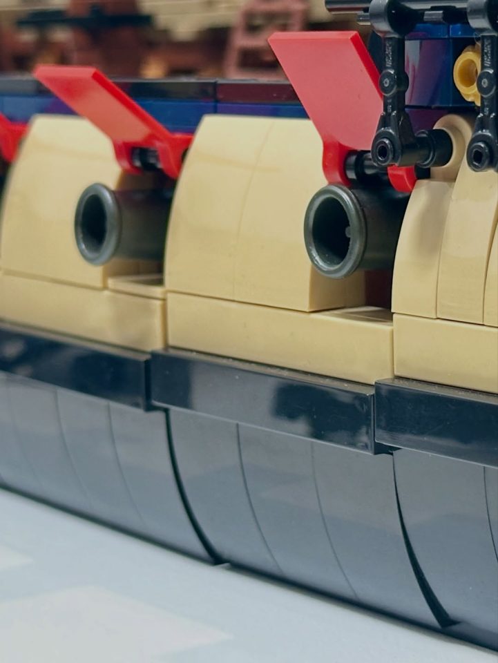 Fortuna's broadside armed with shooting cannons