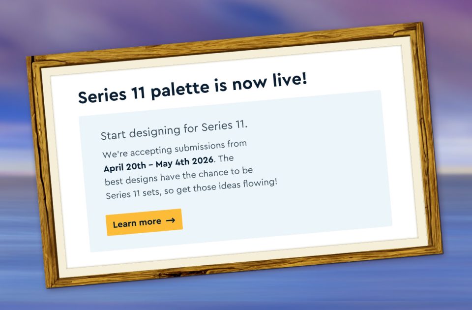 Official announcement for LEGO BrickLink Designer Program Series 11 Palette