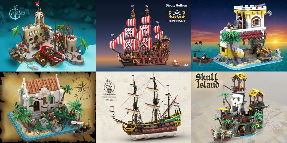 Click here to enlarge image LEGO Pirate Designs submitted to BrickLink Designer Program Series 10