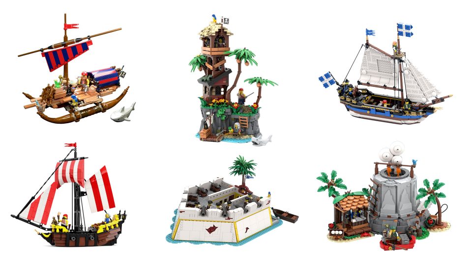 Smaller LEGO Pirate submissions from the BrickLink Designer Program