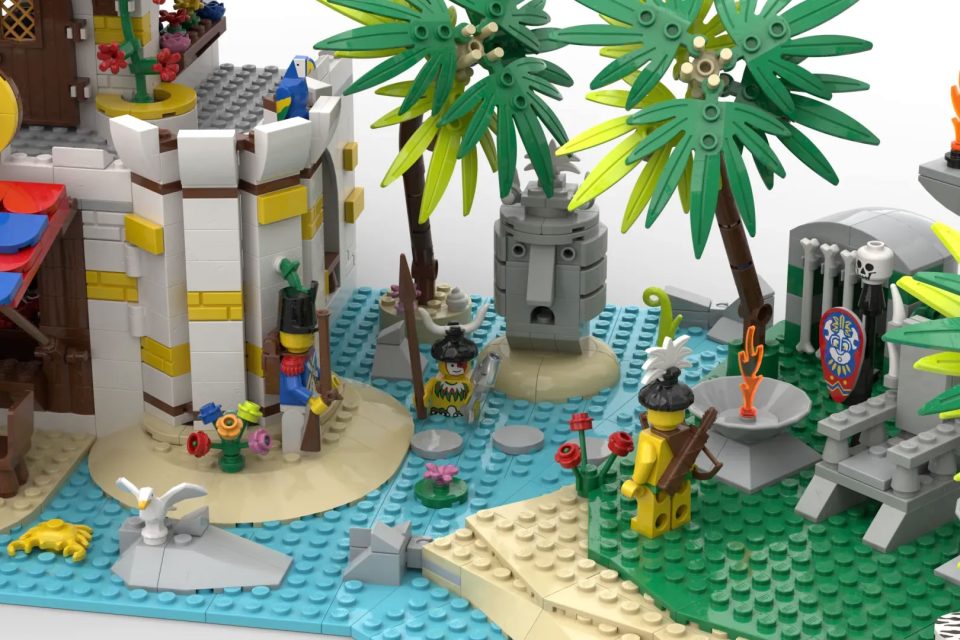 Indigo Islanders cross to the Soldiers Fort in Pirate Theme Playset