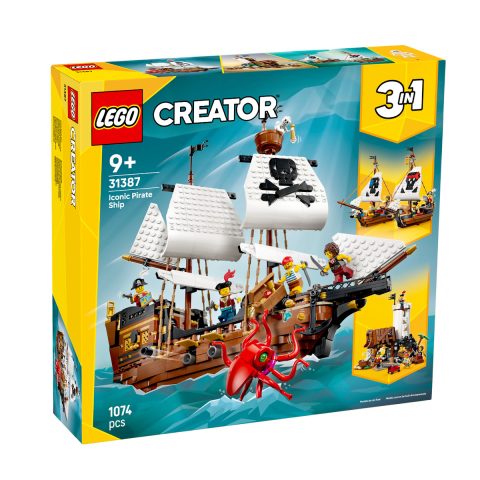 Back of the box for 31387 Iconic Pirate Ship