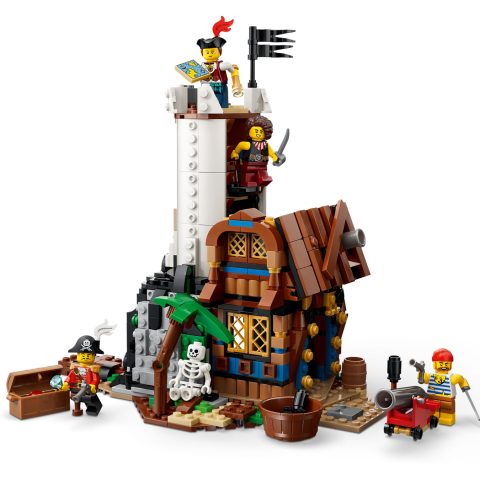 Side of fort build from 31387 Iconic Pirate Ship