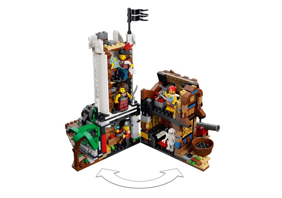 Open fort build of 31387 Iconic Pirate Ship