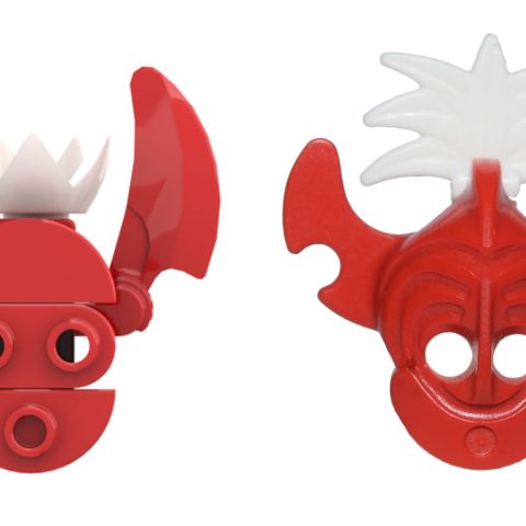 King Kahuka’s mask: BrickLink Designer versus classic part