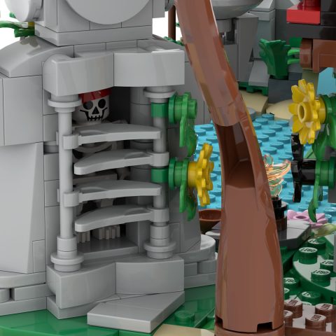 Moai prison on “Mysterious Isle” by 7DeadlyBricks