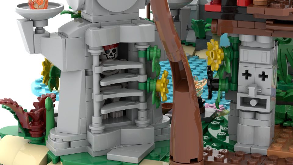 Moai prison on "Mysterious Isle" by 7DeadlyBricks