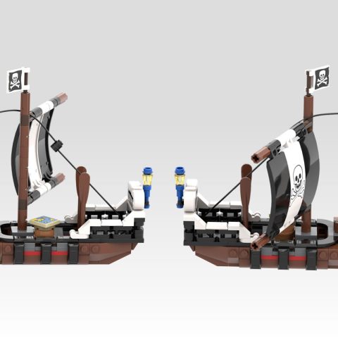 Pirate sailboat included with “Mysterious Isle” by 7DeadlyBricks