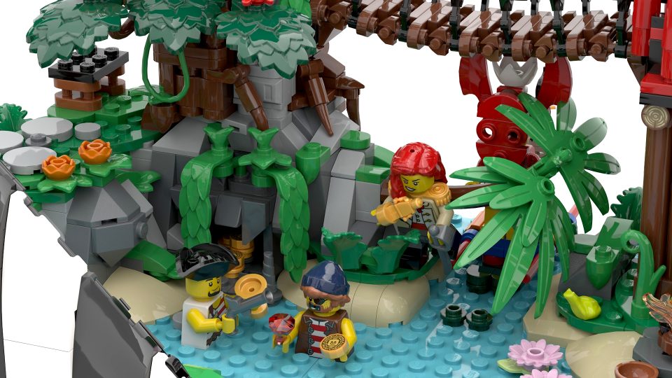 Click here to enlarge image Pirates plundering "Mysterious Isle" by 7DeadlyBricks