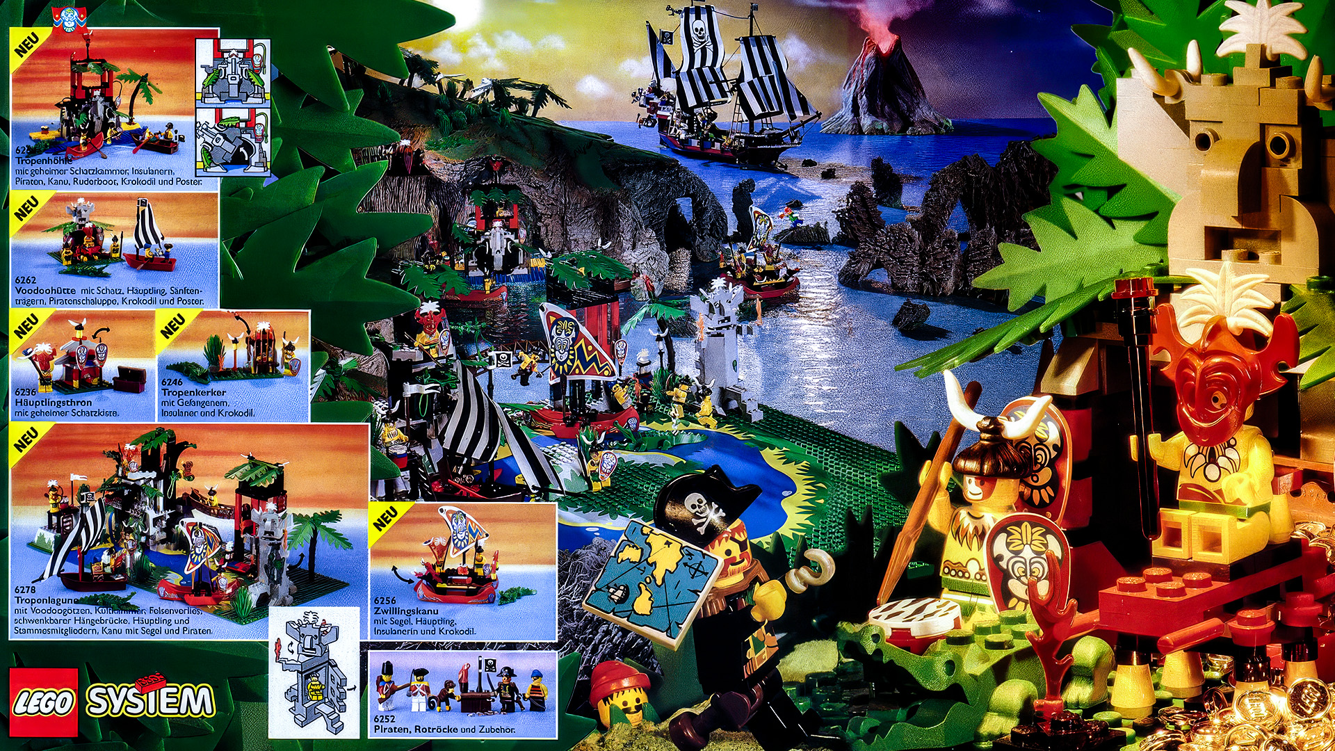 Indigo Islanders pages from the 1994 LEGO catalogue