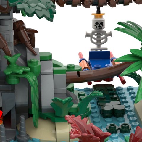 Skeleton & crocodile included with “Mysterious Isle”