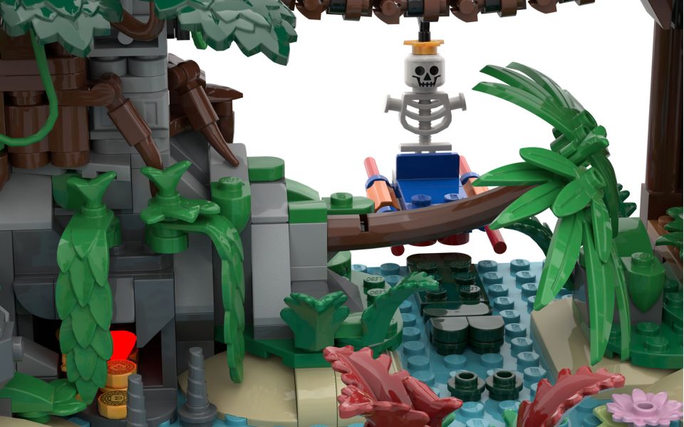 Click here to enlarge image Skeleton & crocodile included with "Mysterious Isle"