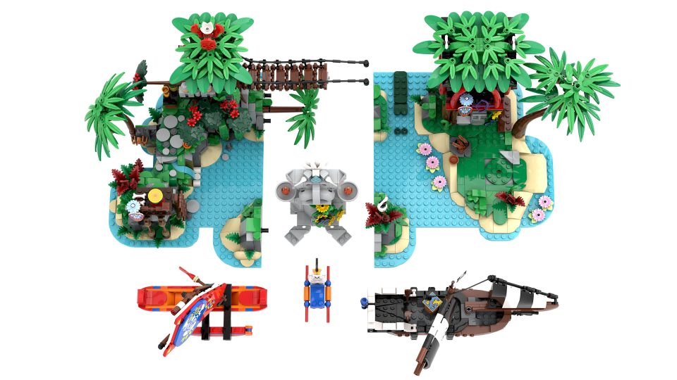 Click here to enlarge image Top-down view of "Mysterious Isle" by 7DeadlyBricks