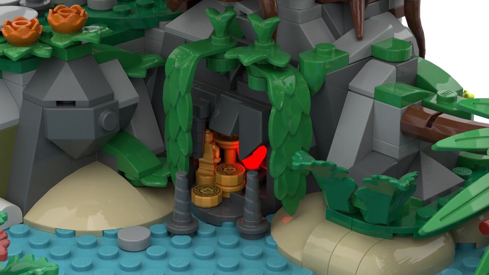 Click here to enlarge image The secret treasure cave of "Mysterious Isle" by 7DeadlyBricks