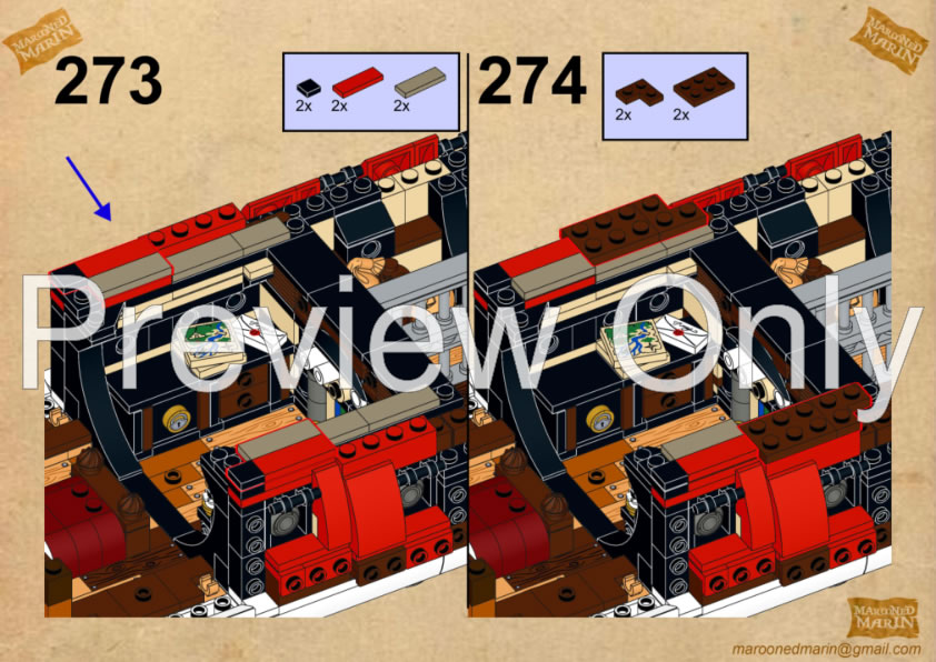 ReBrickable Instructions for "Jolly Roger" by Marooned Marin