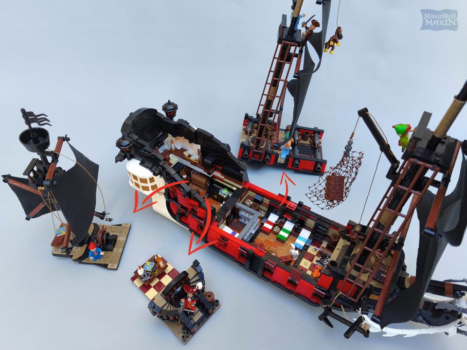 Click here to enlarge image Removable decks of the "Jolly Roger" by Marooned Maroon