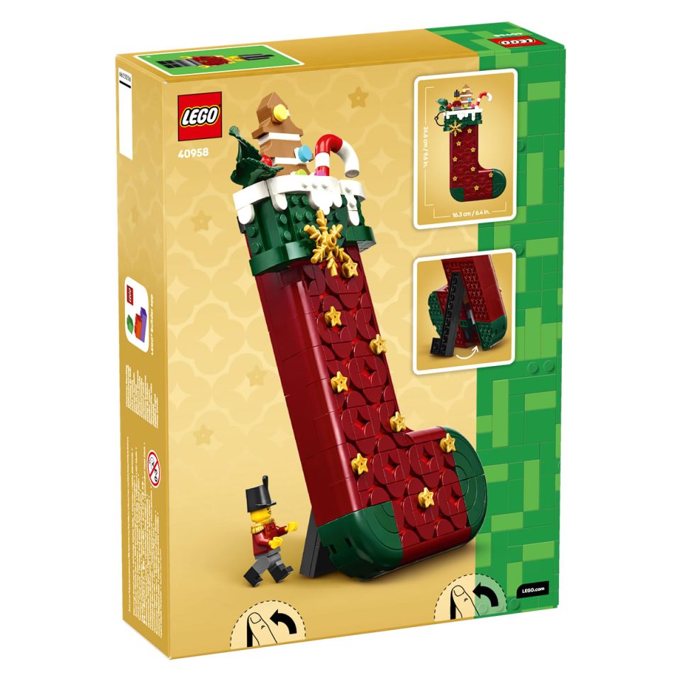 Back of the box for 40958 Christmas Stocking