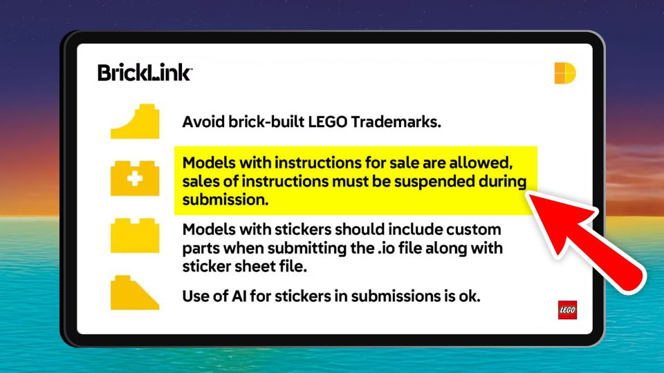 Submitting models with building instructions
