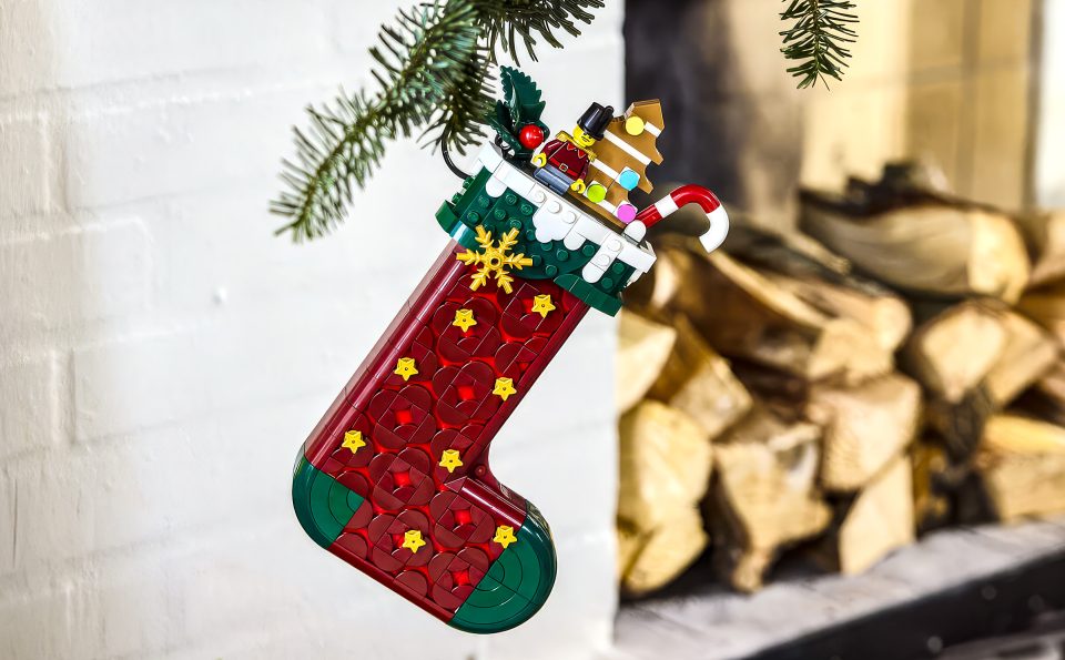 40958 Christmas Stocking hanging from Christmas tree