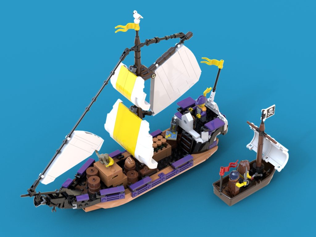 Click here to enlarge image Purple coat ship from "Del Oro Outpost" by LynxSteele