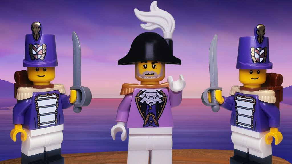 Click here to enlarge image Purple coat and lavender coat imperial minifigures
