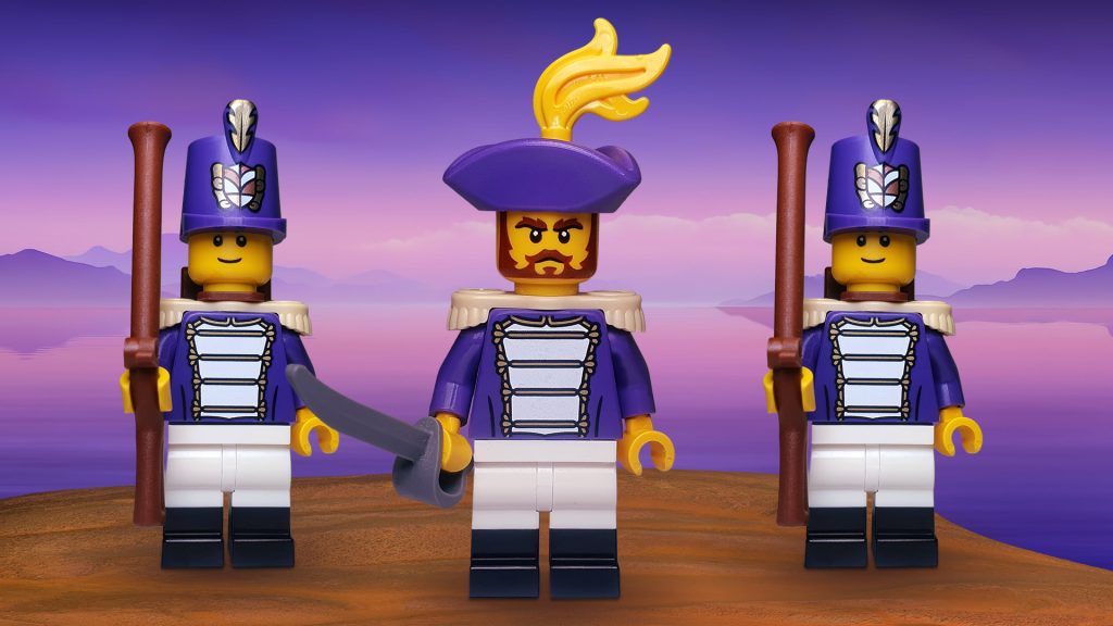 Click here to enlarge image Soldier and command purple coat imperials