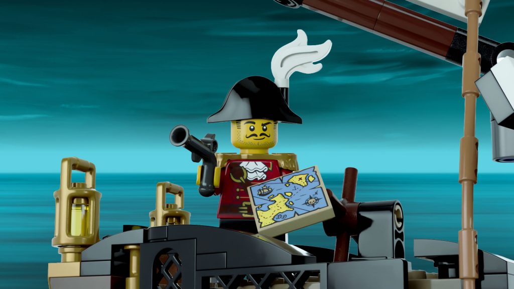 Johnny Thunder head on Pirate Captain Minifigure from 31387 Iconic Pirate Ship