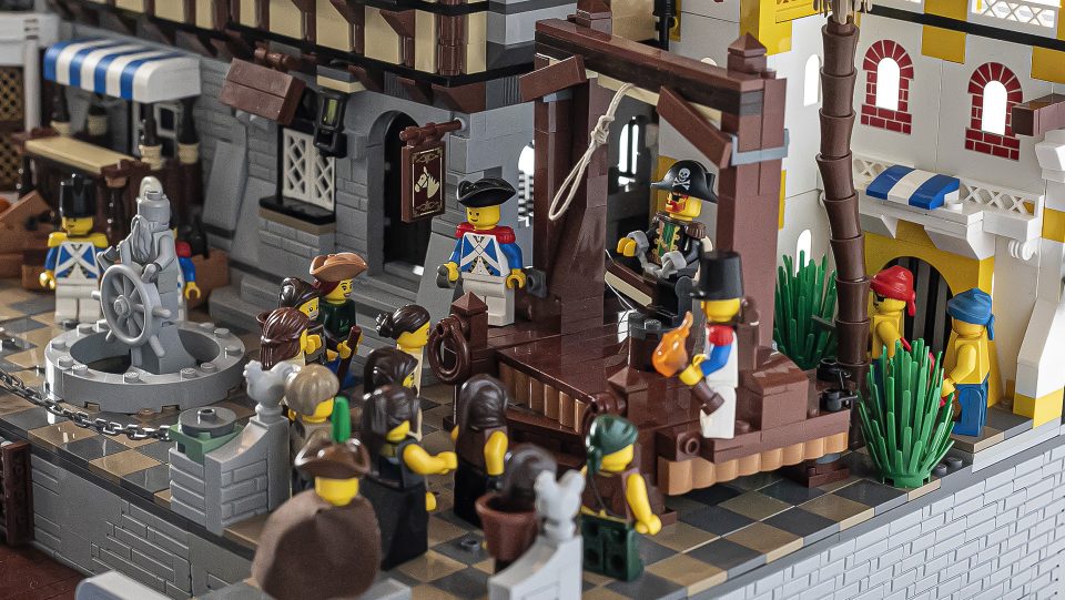 Click here to enlarge image Captain Redbeard on the gallows in "Escape from Port Royal" by Iperr Luca